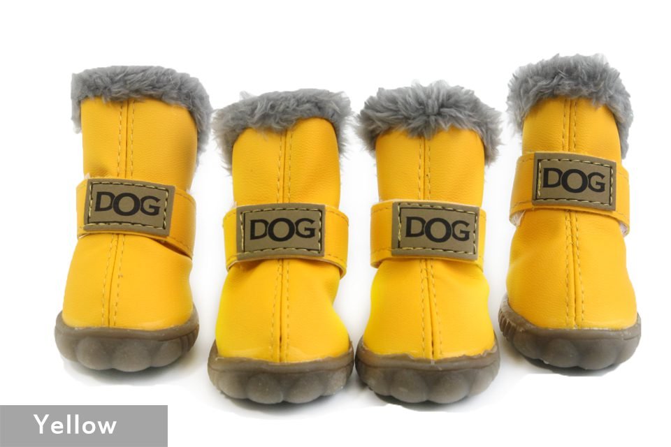 Pet Dog Shoes Winter Super Warm 4pcs/set Dog Boots Cotton Anti Slip XS XXL Shoes For Small Dogs Pet Product Chihuahua Waterproof