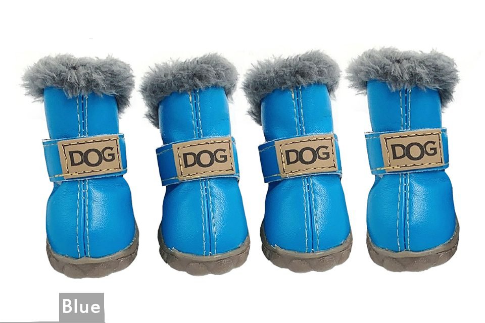 Pet Dog Shoes Winter Super Warm 4pcs/set Dog Boots Cotton Anti Slip XS XXL Shoes For Small Dogs Pet Product Chihuahua Waterproof