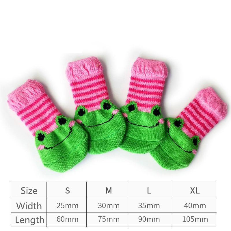 Soft Graphic Print Anti-Slip Traction Dog Socks