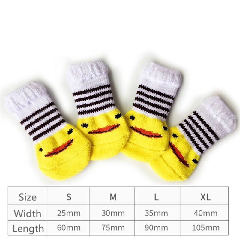 Soft Graphic Print Anti-Slip Traction Dog Socks