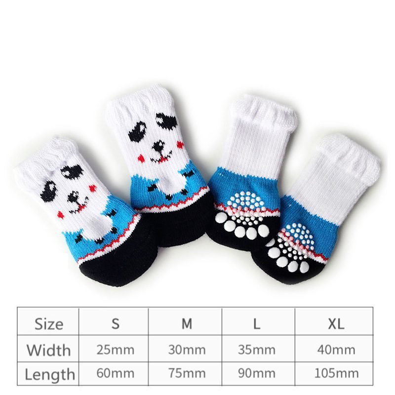 Soft Graphic Print Anti-Slip Traction Dog Socks