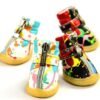 Colorful Painted Graphics Dog Boots