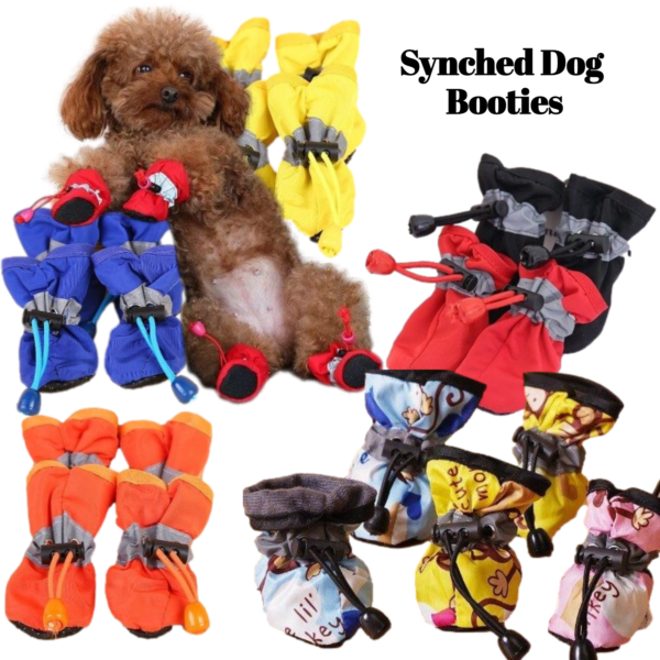 Dog Drawstring Booties with Reflectors