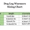 Dog Leg Warmers Sizing Chart