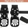 black and white paw print dog socks