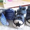 blue and white star dog boots