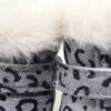 gray and black fur dog boots