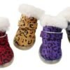 leopard print dog boots