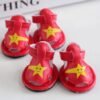 red smiling star dog sandals