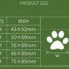 green sizing chart