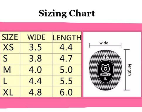 Colorful boots sizing chart