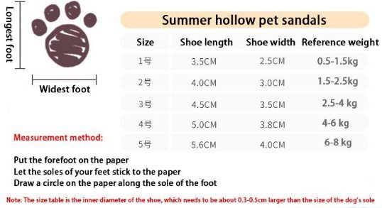 sizing chart