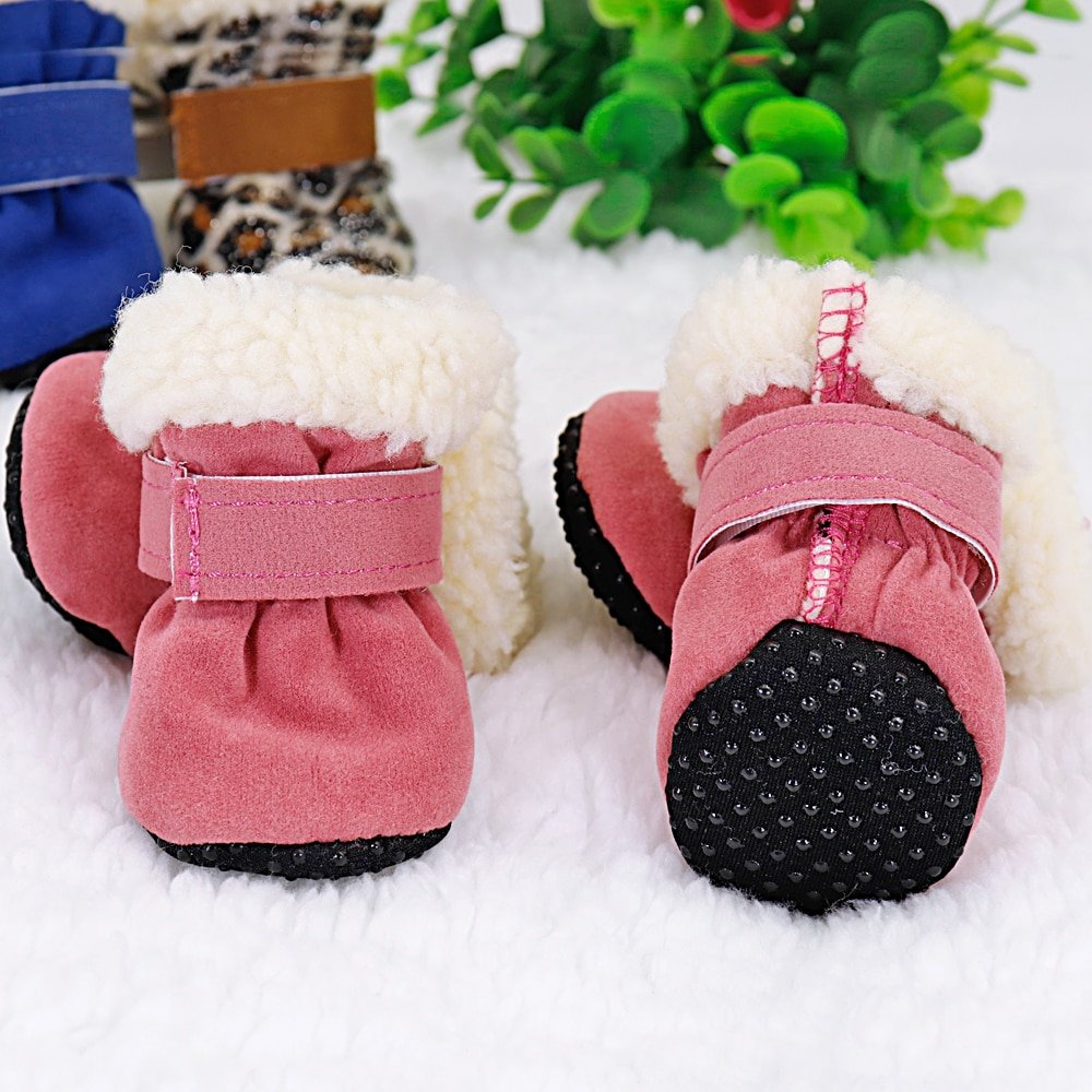 Anti-Slip Winter Dog Shoes 4 pcs Set