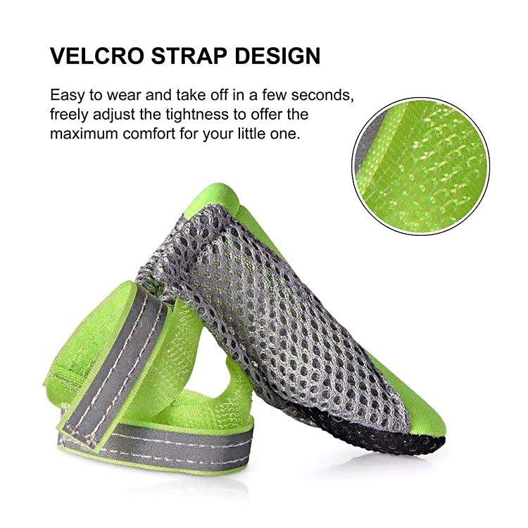 Breathable Pet Dog Shoes Waterproof Outdoor Walking Net Soft Summer Pet Shoes Night Safe Reflective Boots for Small Medium Dogs